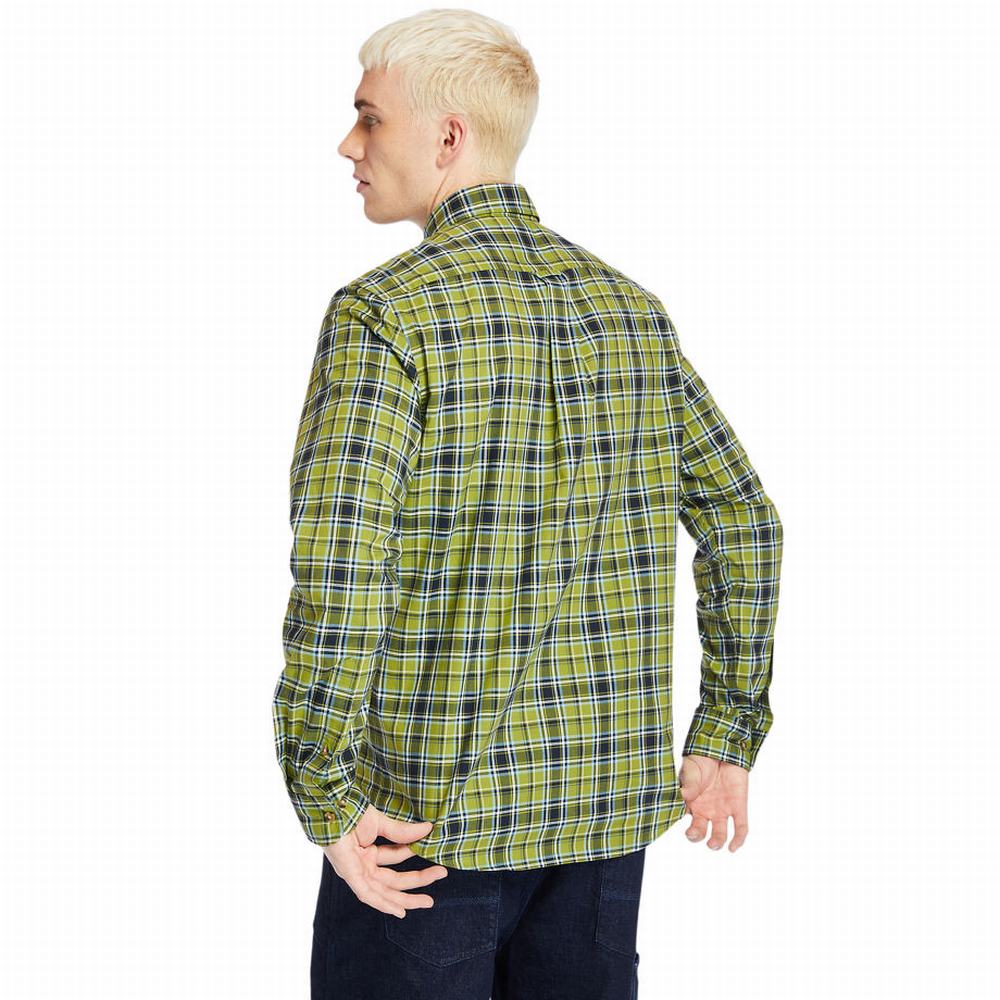 Pánské Košile Timberland Essential Check Zelene | TI92780-530