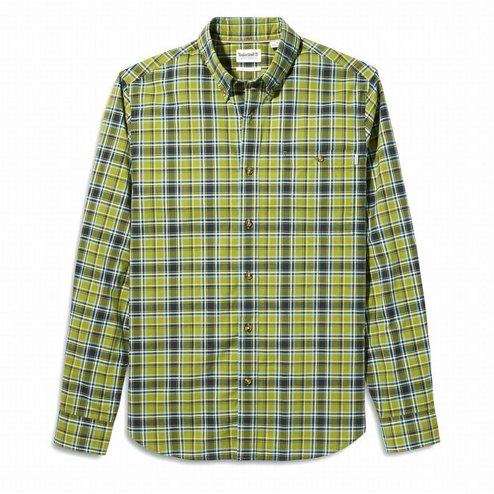 Pánské Košile Timberland Essential Check Zelene | TI92780-530