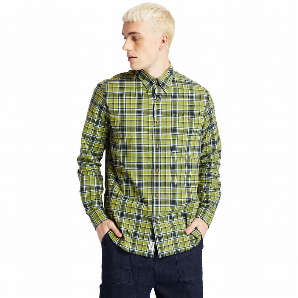 Pánské Košile Timberland Essential Check Zelene | TI92780-530