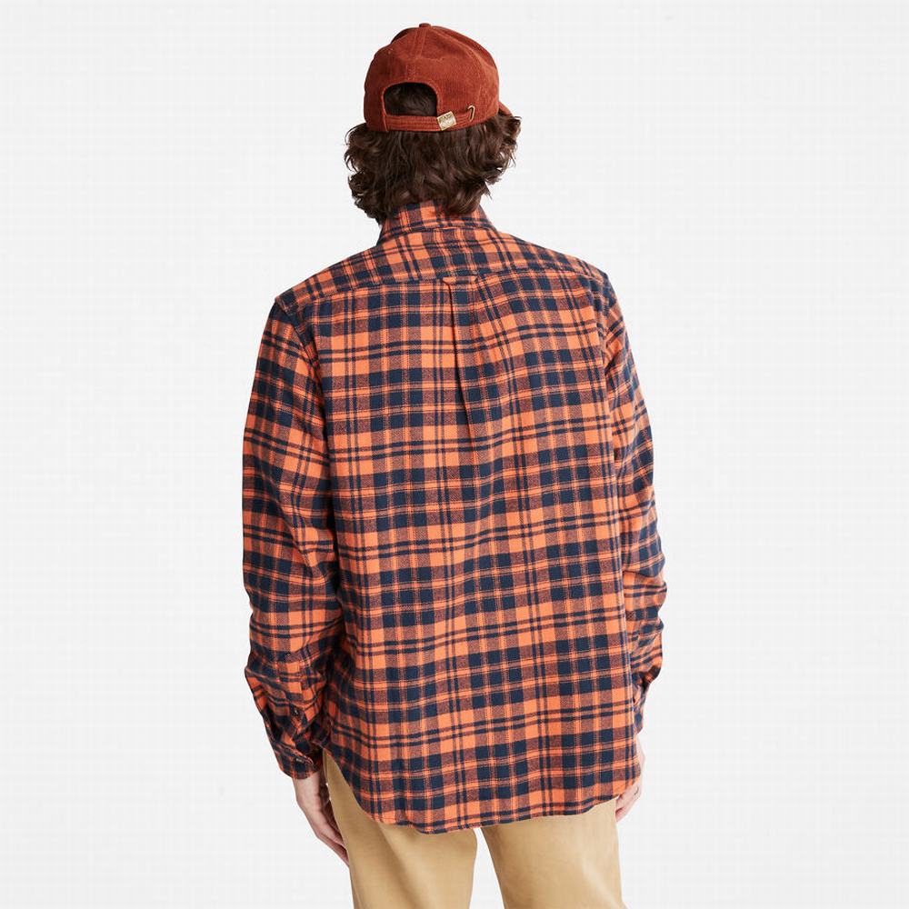 Pánské Košile Timberland Flannel Checked Oranžové | TI43720-503
