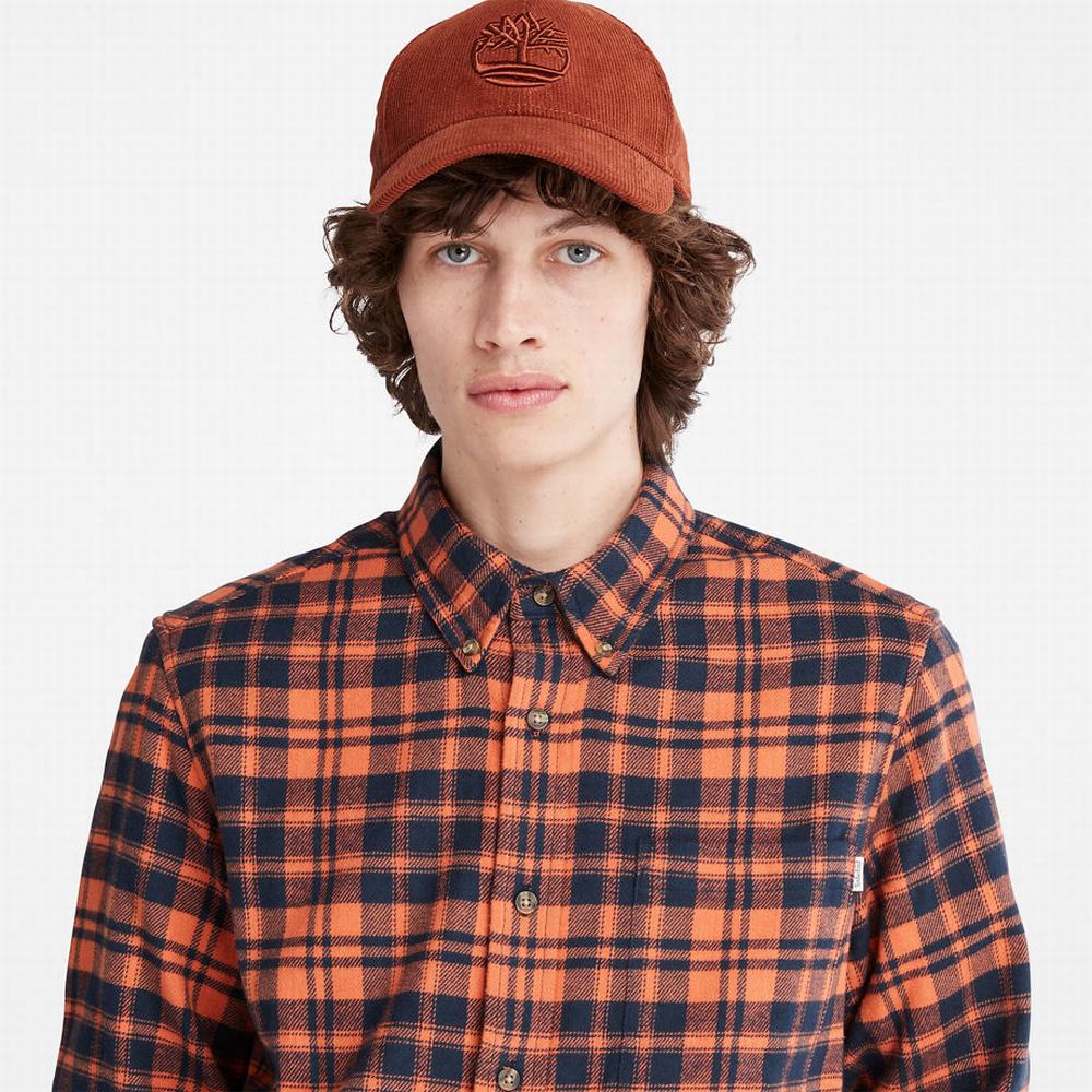 Pánské Košile Timberland Flannel Checked Oranžové | TI43720-503