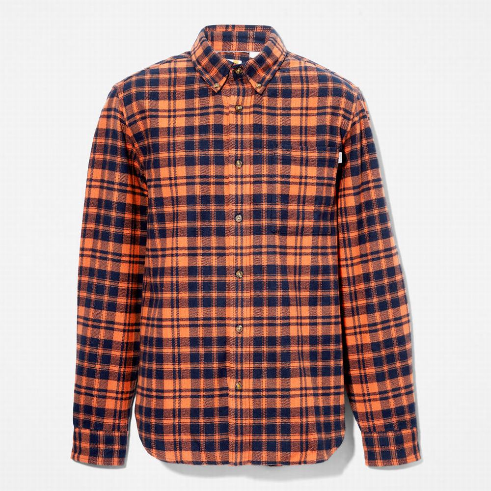 Pánské Košile Timberland Flannel Checked Oranžové | TI43720-503