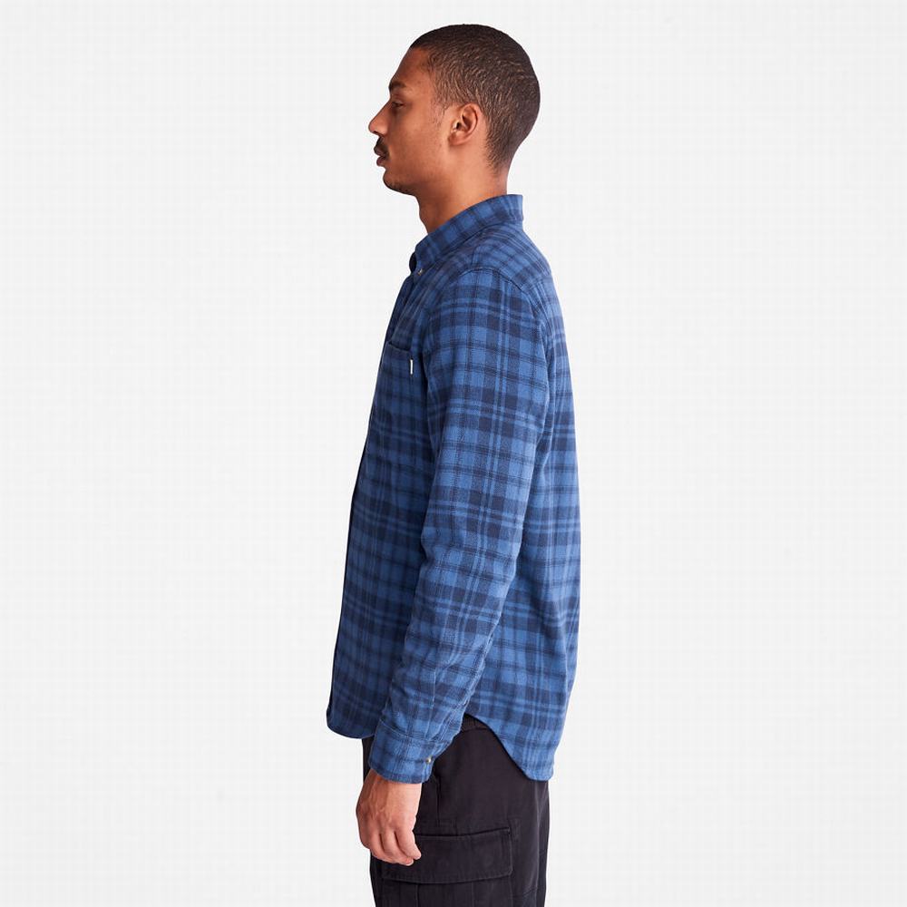Pánské Košile Timberland Flannel Checked Tmavě Blankyt | TI56284-591