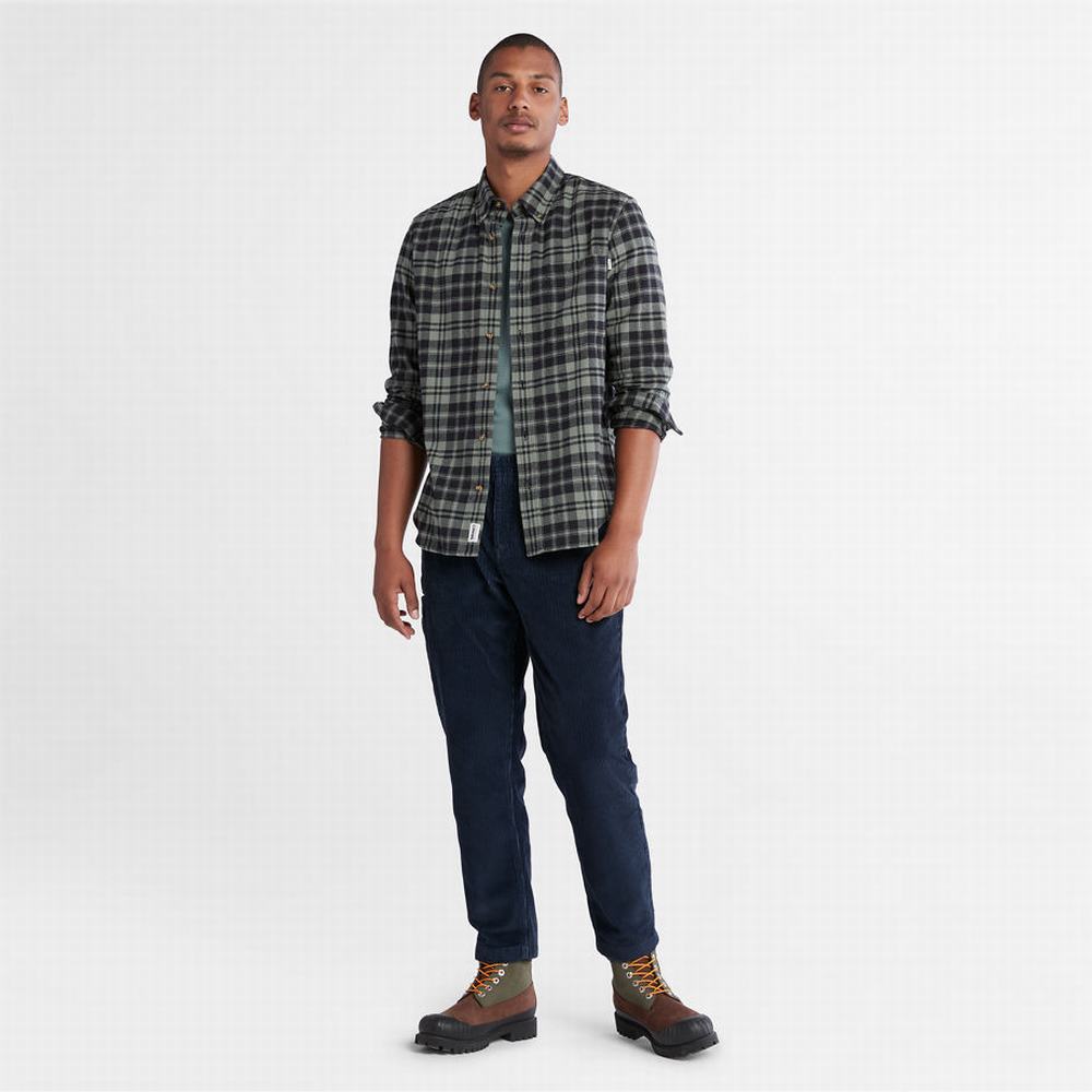 Pánské Košile Timberland Flannel Checked Zelene | TI58302-926