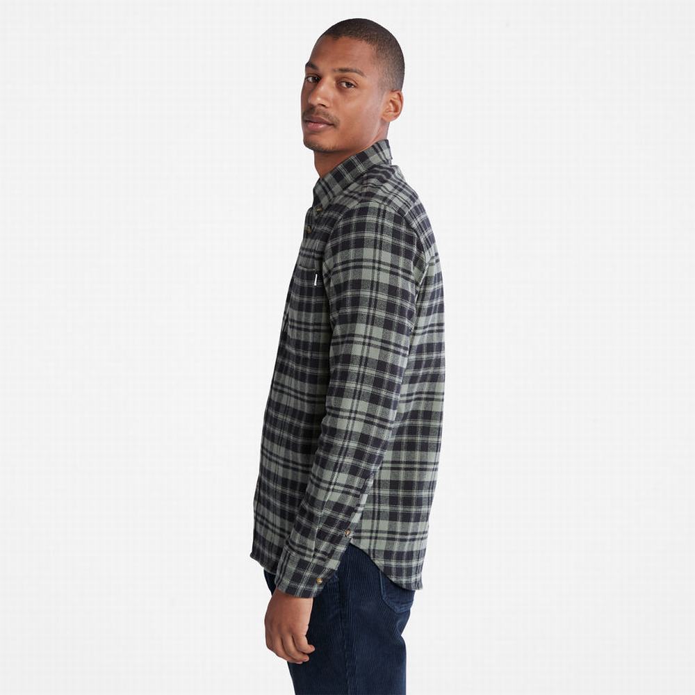 Pánské Košile Timberland Flannel Checked Zelene | TI58302-926