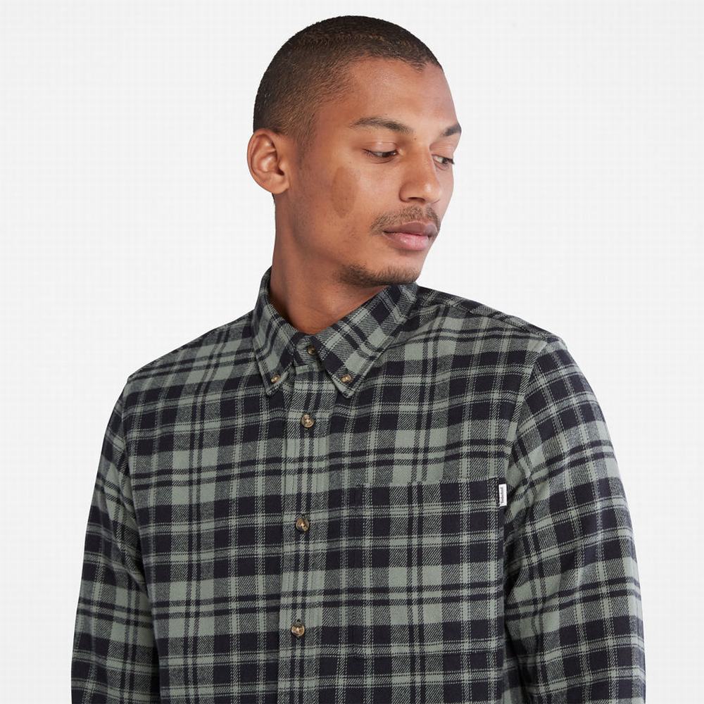 Pánské Košile Timberland Flannel Checked Zelene | TI58302-926