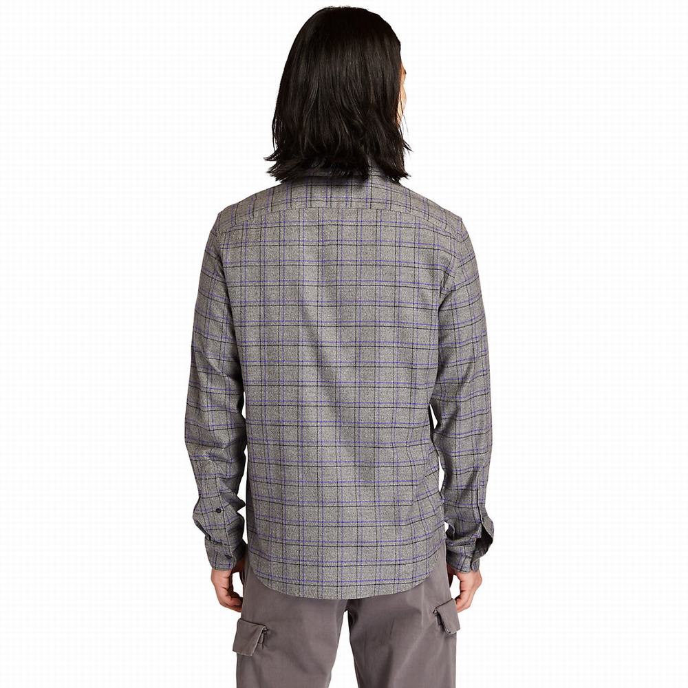 Pánské Košile Timberland Flannel Checked Šedé | TI89436-480