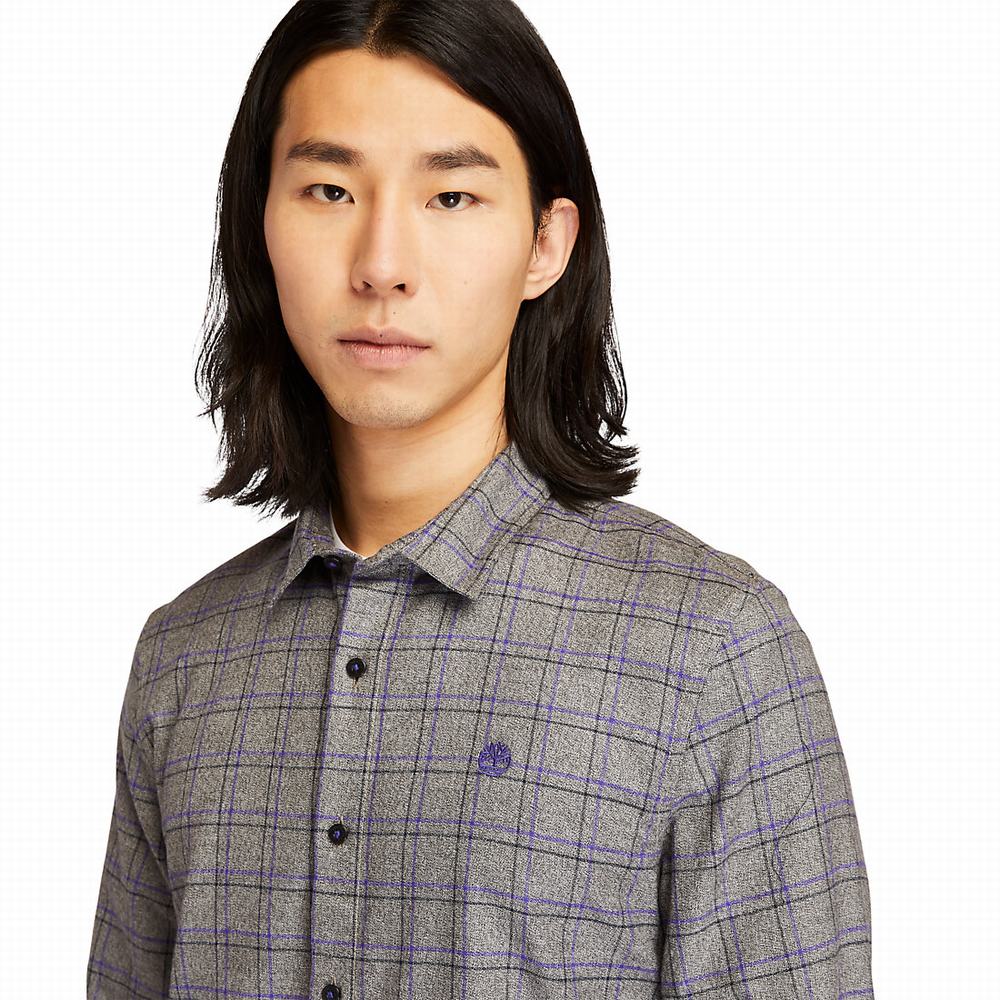 Pánské Košile Timberland Flannel Checked Šedé | TI89436-480