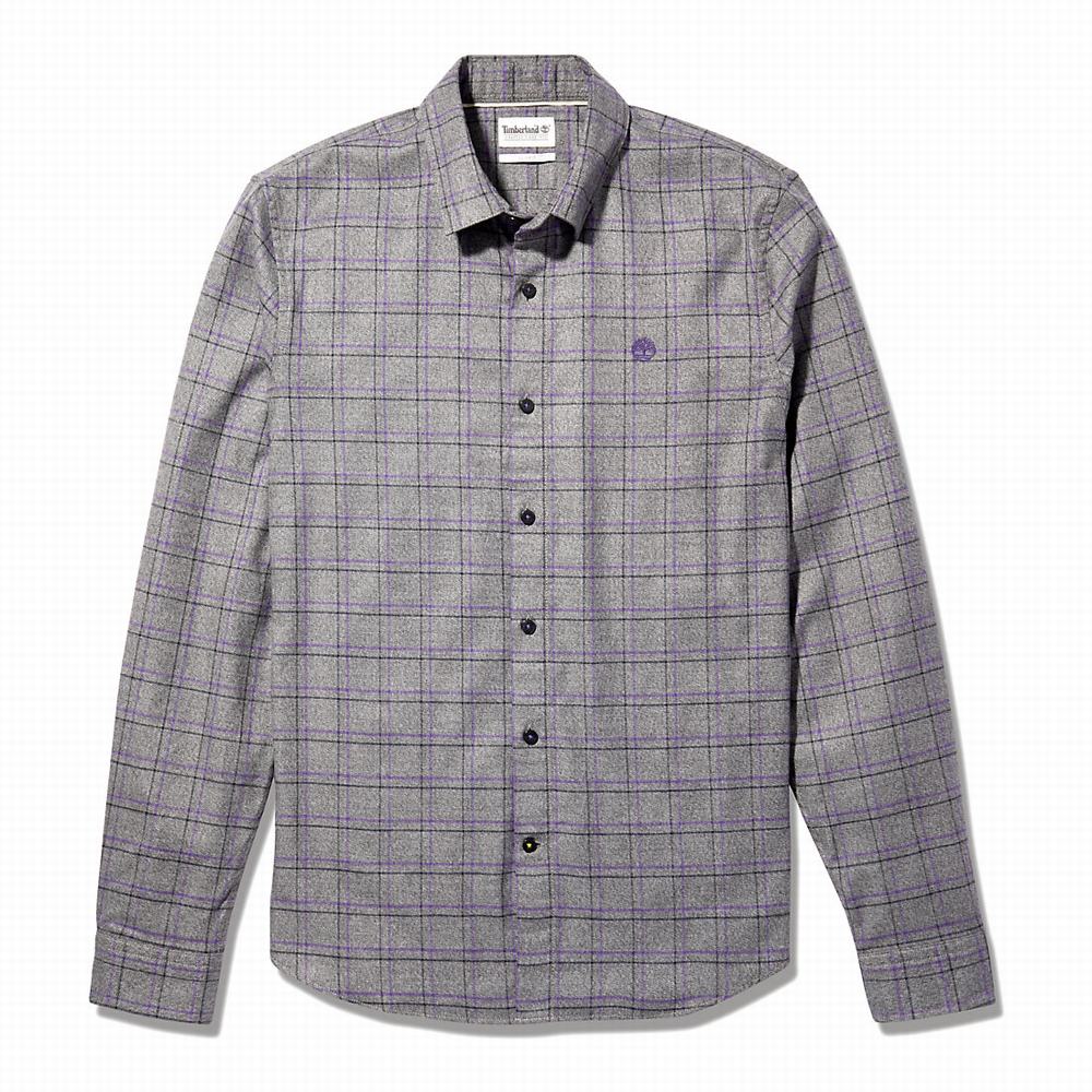 Pánské Košile Timberland Flannel Checked Šedé | TI89436-480