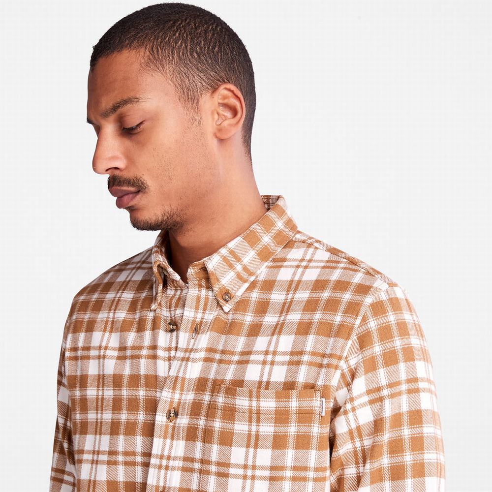 Pánské Košile Timberland Flannel Checked Hnědé | TI97852-793