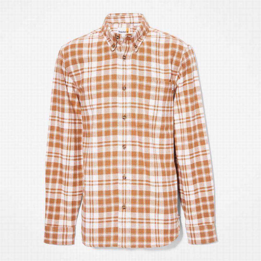 Pánské Košile Timberland Flannel Checked Hnědé | TI97852-793