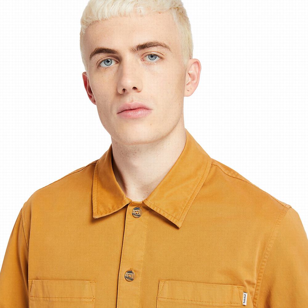Pánské Košile Timberland Garment-Dyed Twill Oranžové | TI49608-453