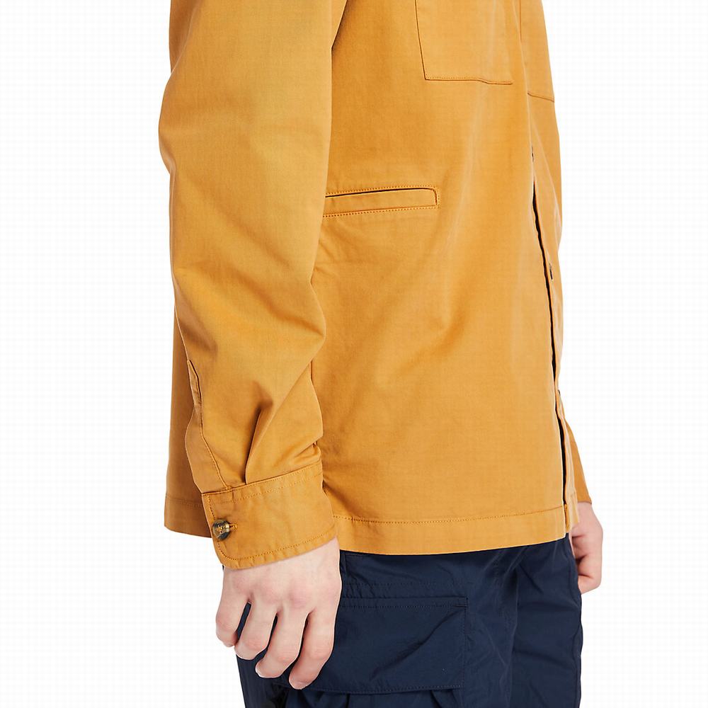 Pánské Košile Timberland Garment-Dyed Twill Oranžové | TI49608-453
