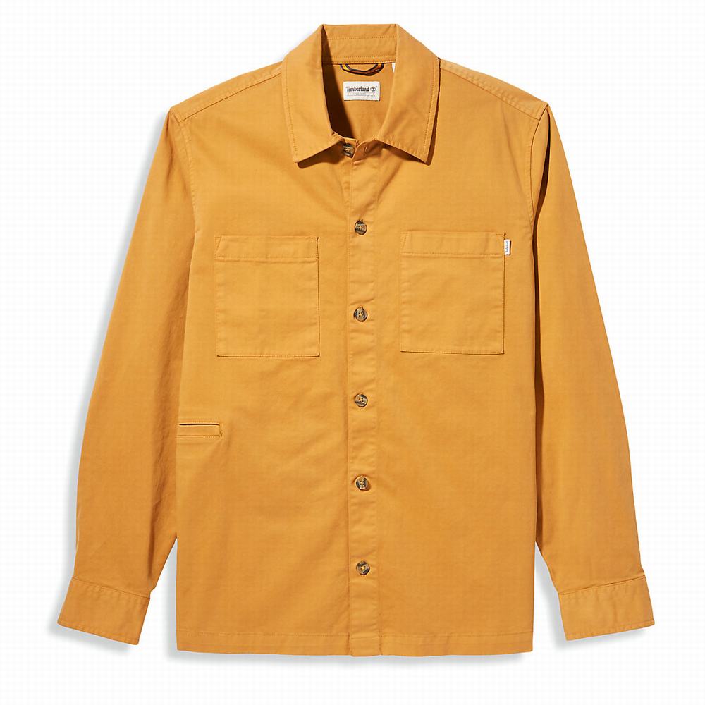 Pánské Košile Timberland Garment-Dyed Twill Oranžové | TI49608-453