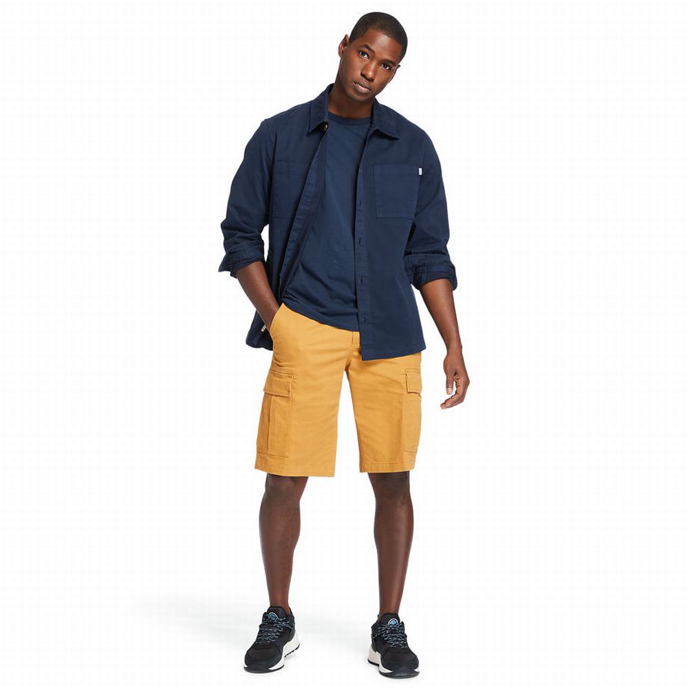 Pánské Košile Timberland Garment-Dyed Twill Tmavě Blankyt | TI60947-769