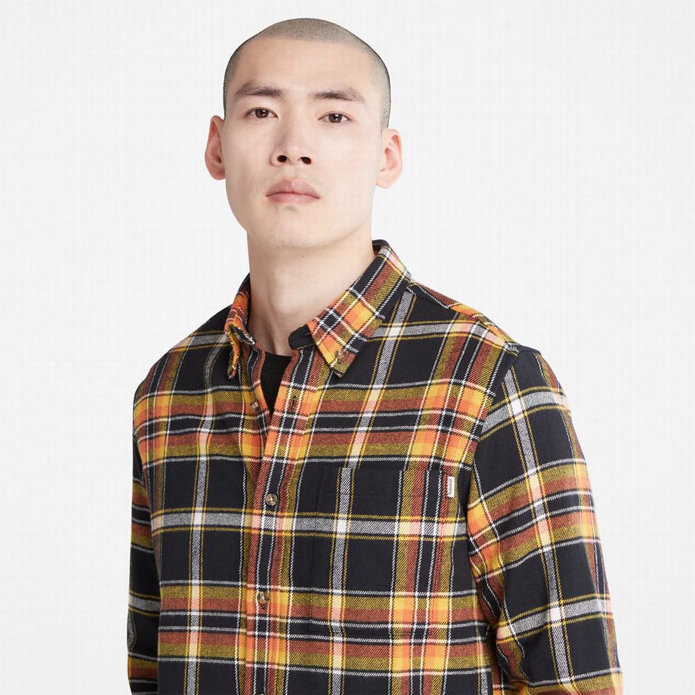 Pánské Košile Timberland Heavy Flannel Check Černé | TI15732-048