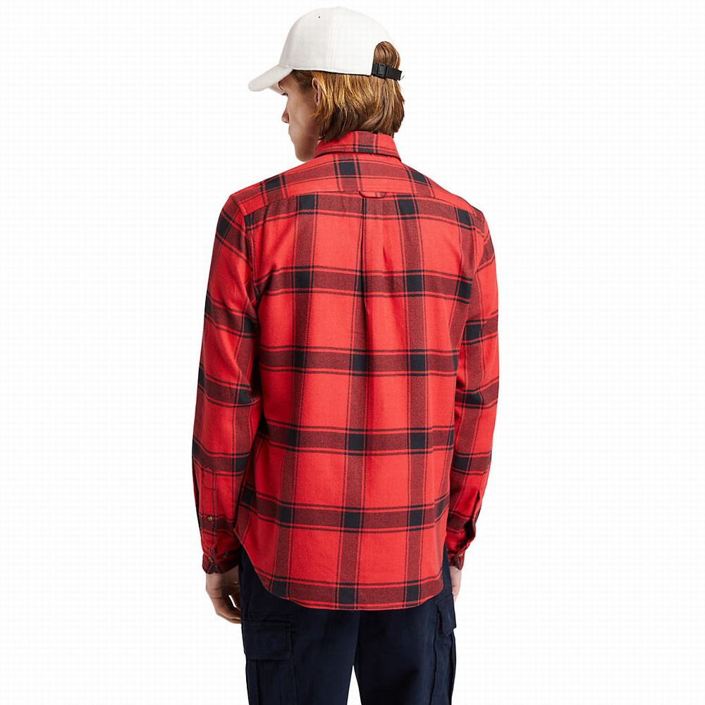 Pánské Košile Timberland Heavy Flannel Checked Červené | TI27489-183