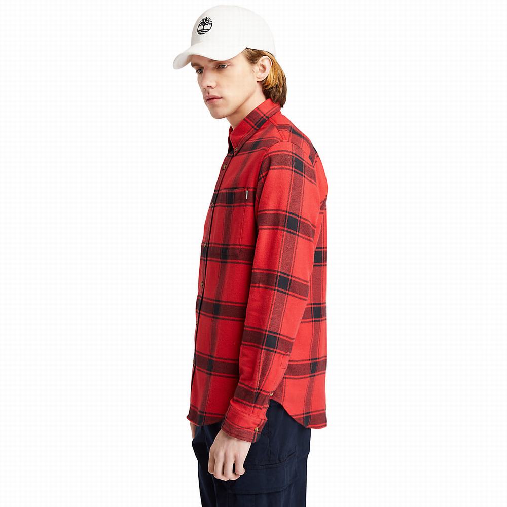 Pánské Košile Timberland Heavy Flannel Checked Červené | TI27489-183