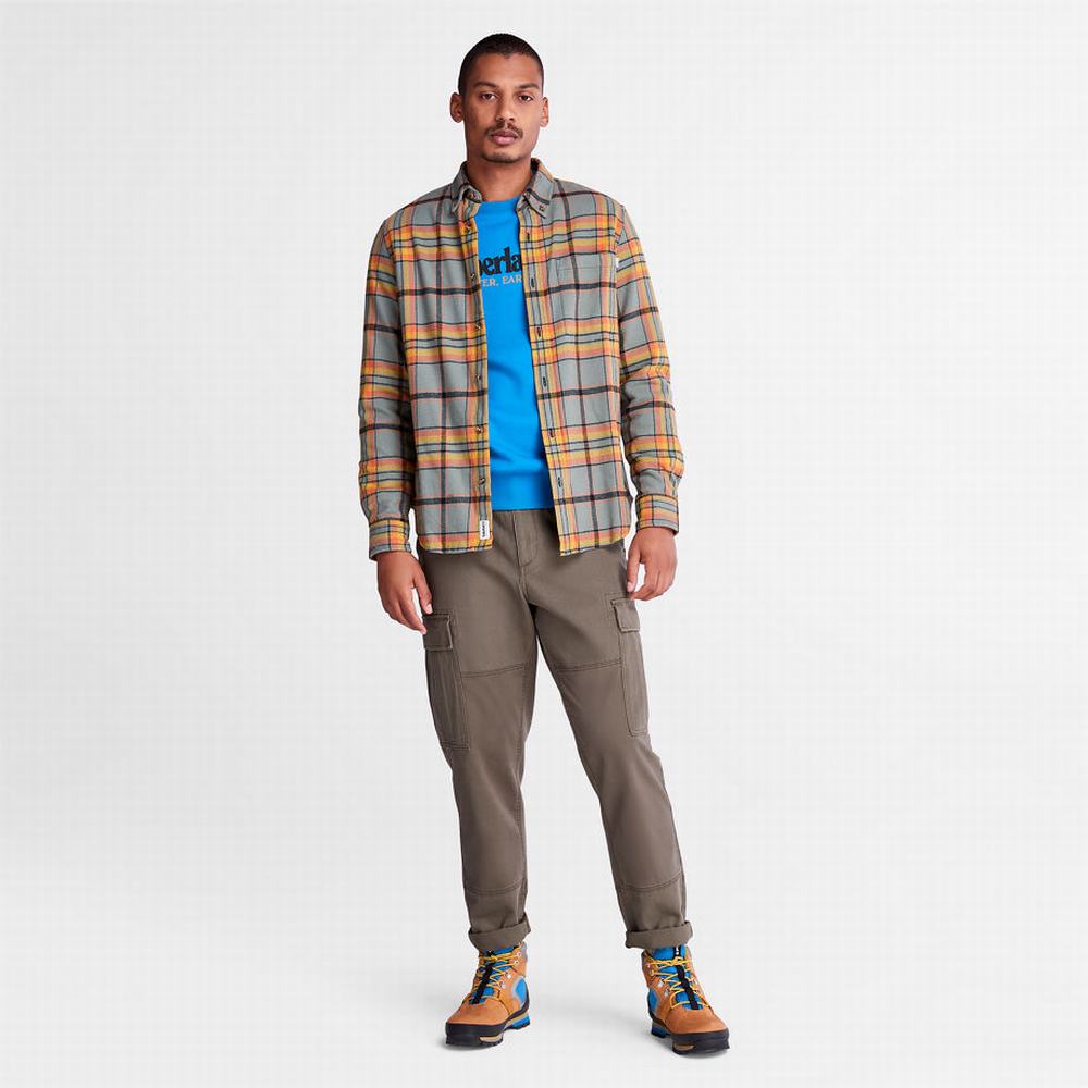 Pánské Košile Timberland Heavy Flannel Check Zelene | TI54721-057