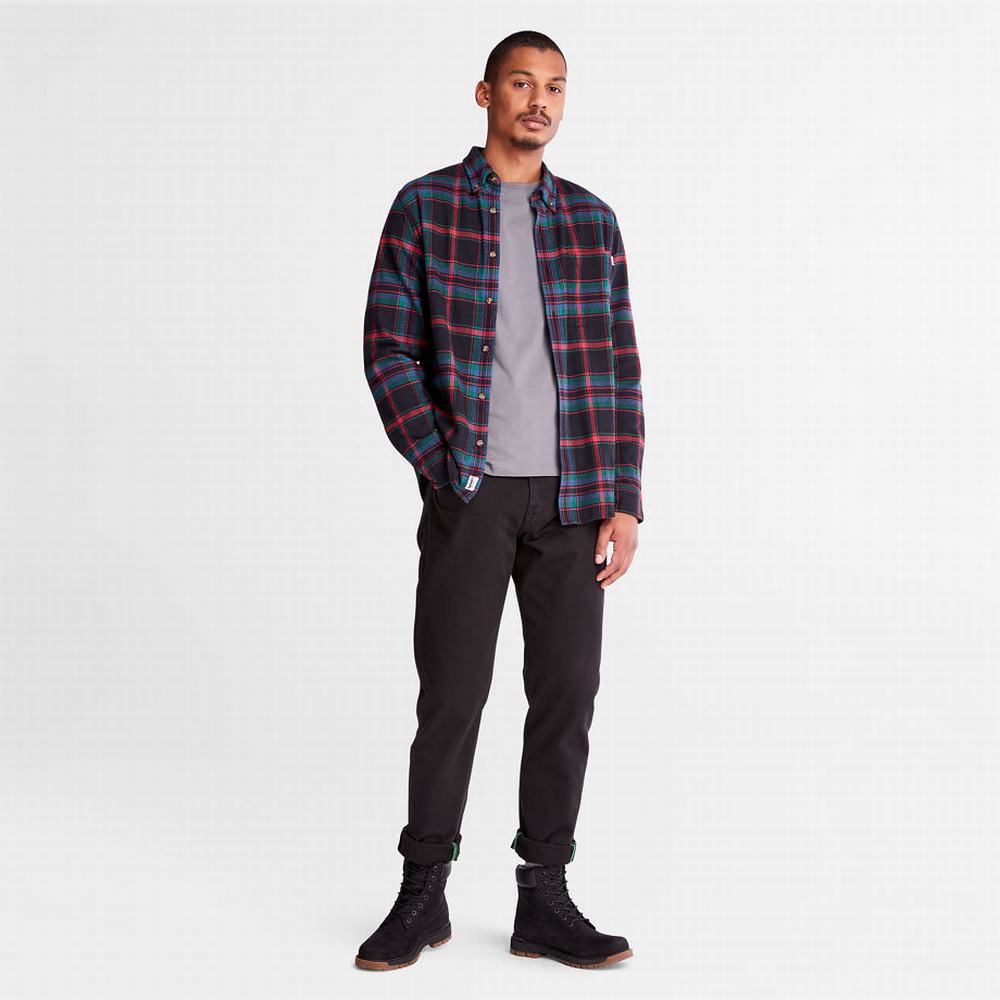 Pánské Košile Timberland Heavy Flannel Check Červené | TI64210-618