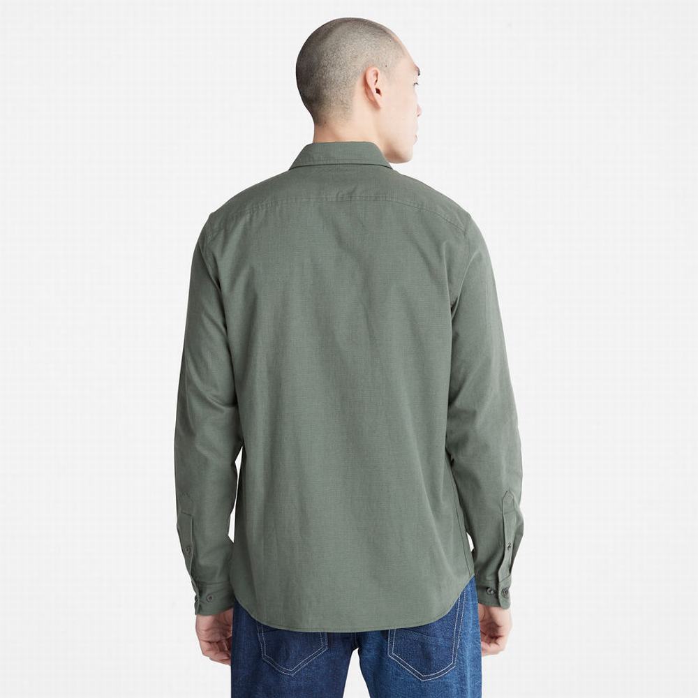 Pánské Košile Timberland Lightweight Flannel Zelene | TI06437-859