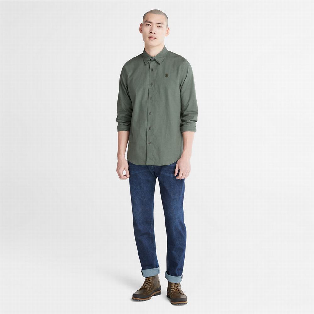 Pánské Košile Timberland Lightweight Flannel Zelene | TI06437-859