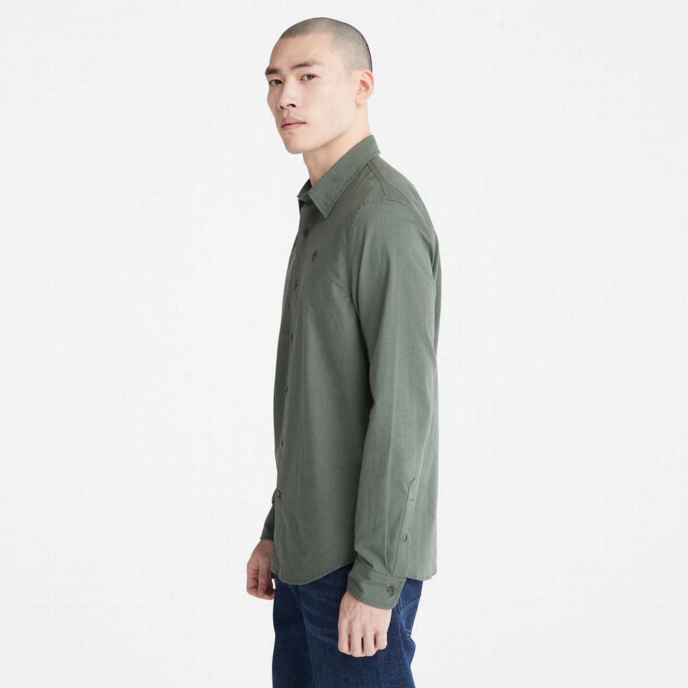 Pánské Košile Timberland Lightweight Flannel Zelene | TI06437-859