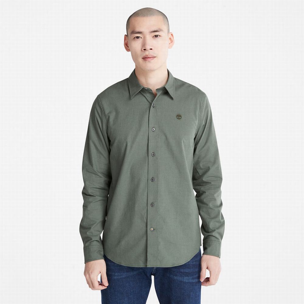 Pánské Košile Timberland Lightweight Flannel Zelene | TI06437-859