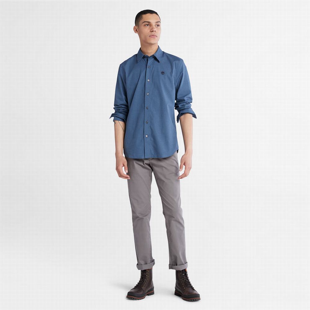 Pánské Košile Timberland Lightweight Flannel Tmavě Blankyt | TI87450-609