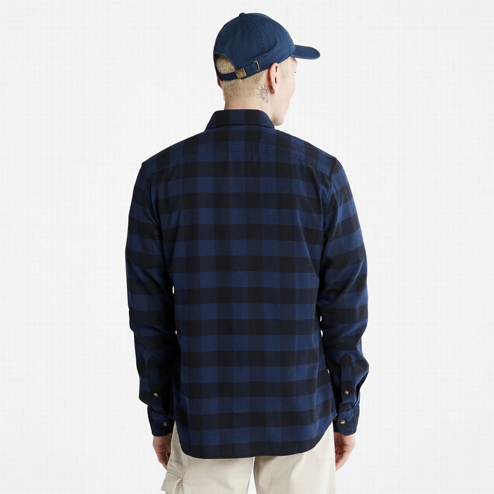 Pánské Košile Timberland Mascoma River Check Tmavě Blankyt | TI29683-308