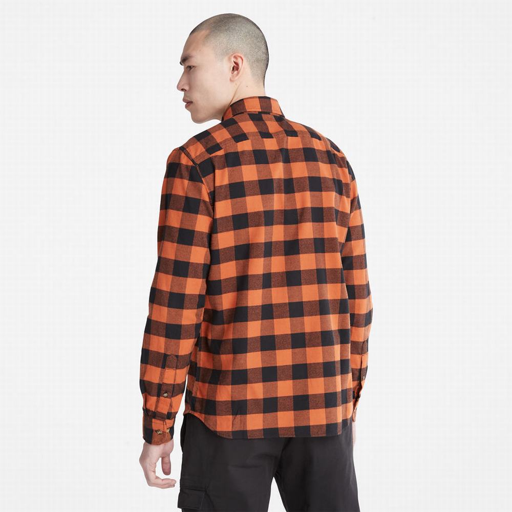Pánské Košile Timberland Mascoma River Slim-Fit Check Oranžové | TI76345-617