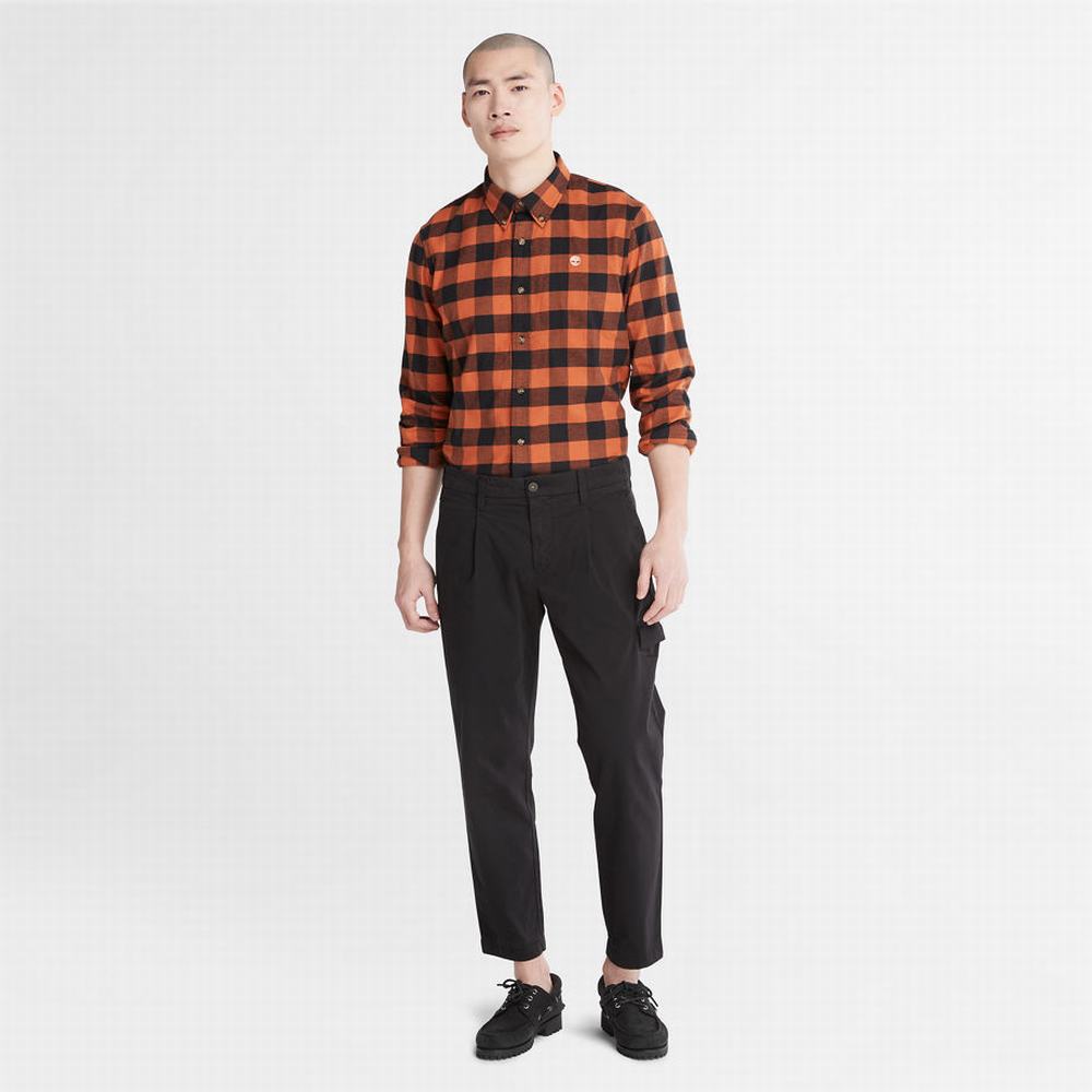 Pánské Košile Timberland Mascoma River Slim-Fit Check Oranžové | TI76345-617