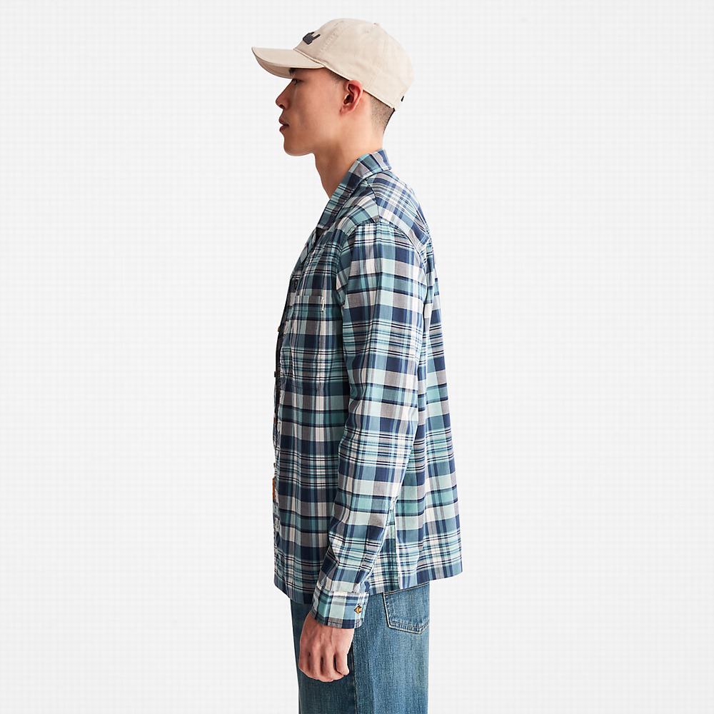 Pánské Košile Timberland Outdoor Heritage Check Tmavě Blankyt | TI12359-731