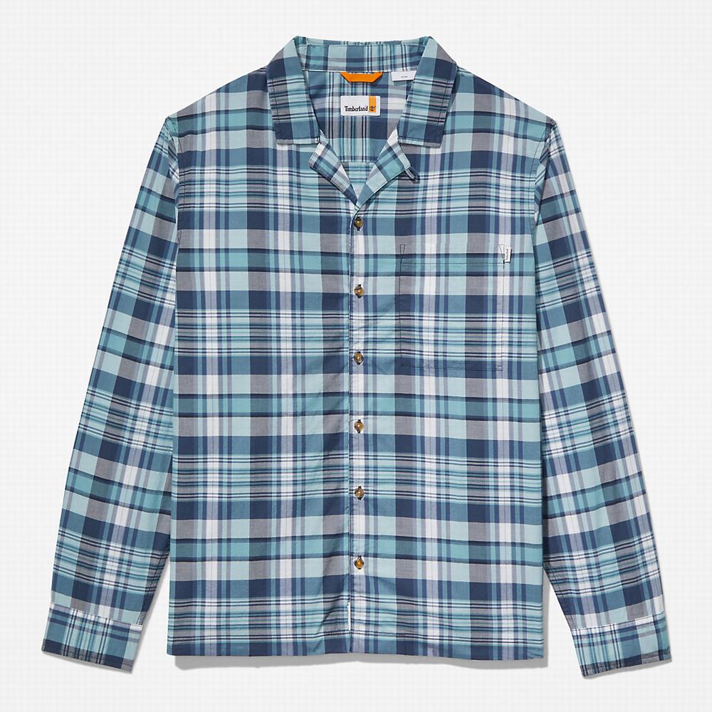 Pánské Košile Timberland Outdoor Heritage Check Tmavě Blankyt | TI12359-731