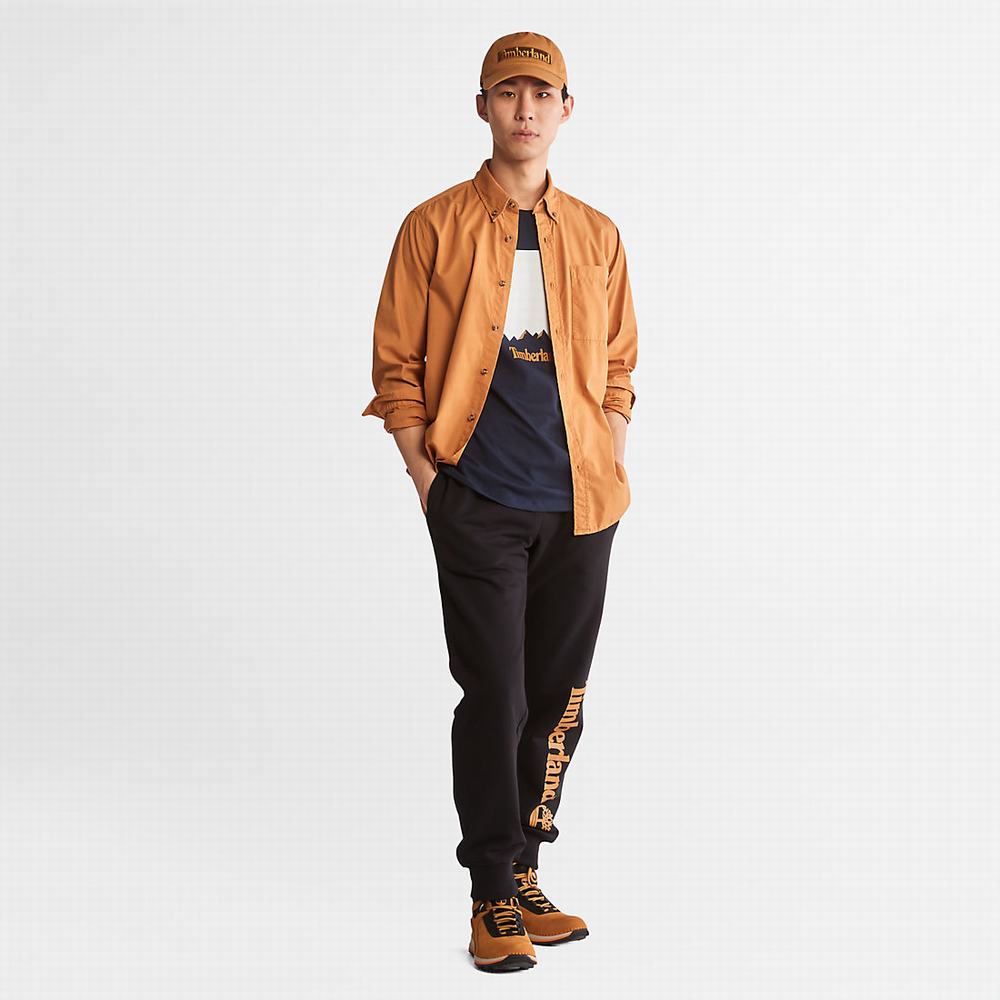 Pánské Košile Timberland Outdoor Heritage Washed Poplin Světle Hnědé | TI68702-097