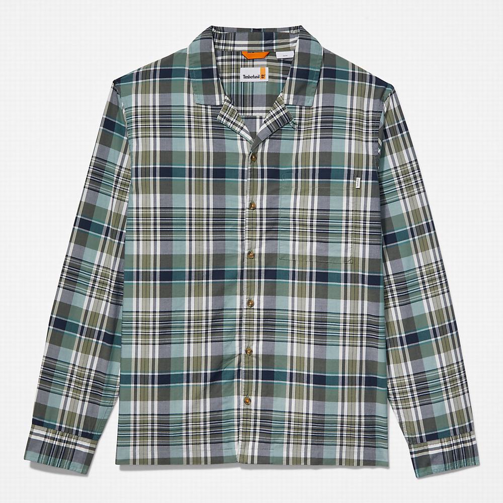 Pánské Košile Timberland Outdoor Heritage Check Zelene | TI74285-465