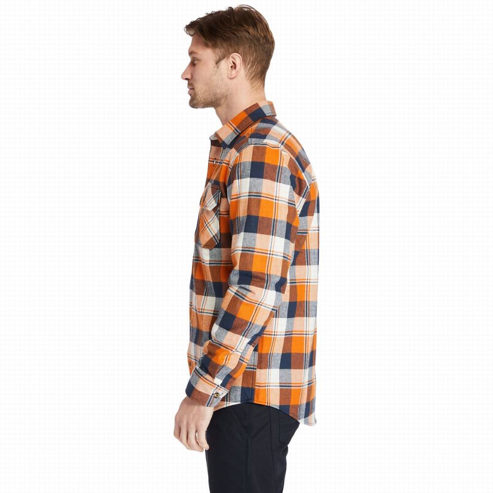 Pánské Košile Timberland PRO® Woodfort Heavyweight Flannel Pracovní Oranžové | TI38571-674