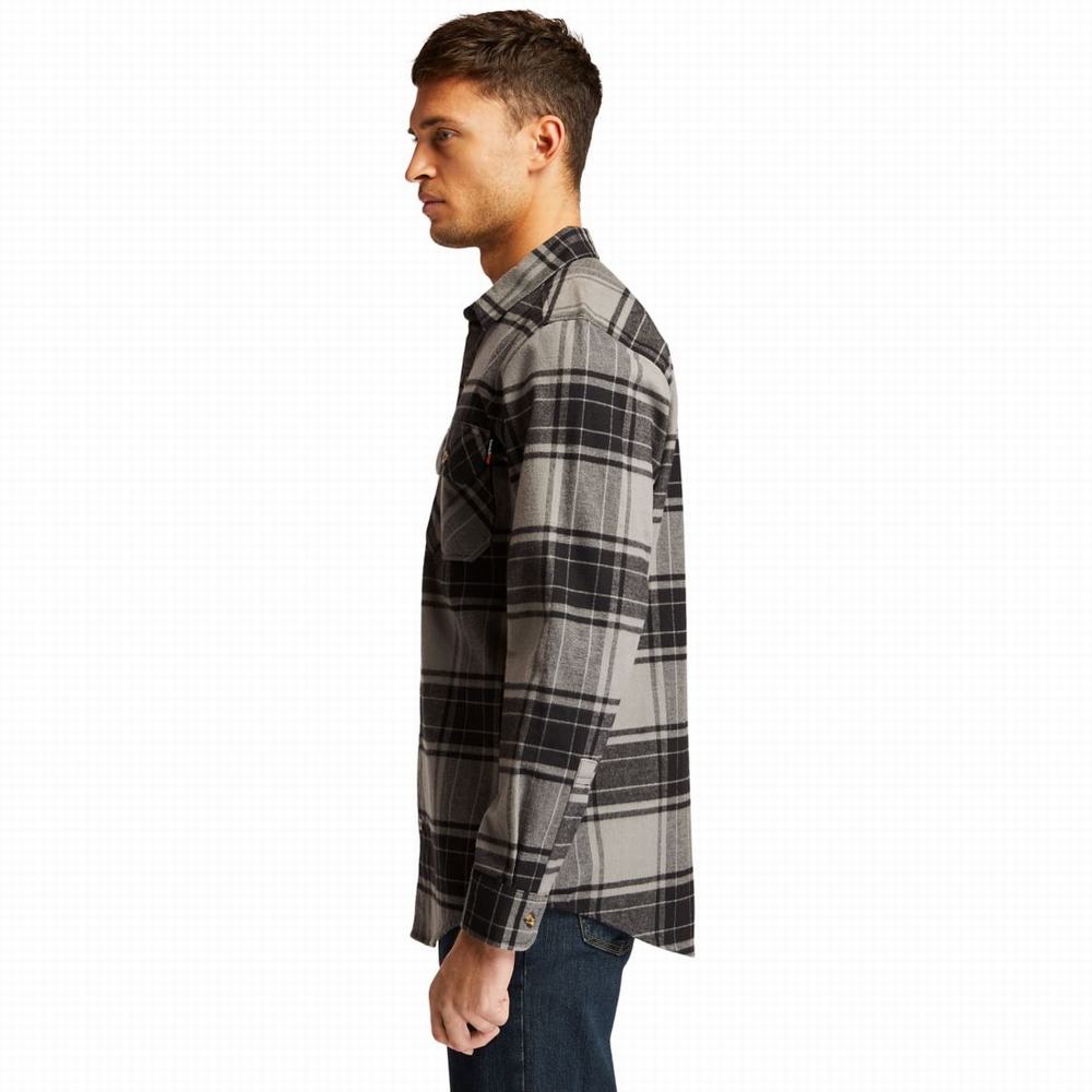 Pánské Košile Timberland PRO® Woodfort Heavyweight Flannel Pracovní Šedé | TI70986-160