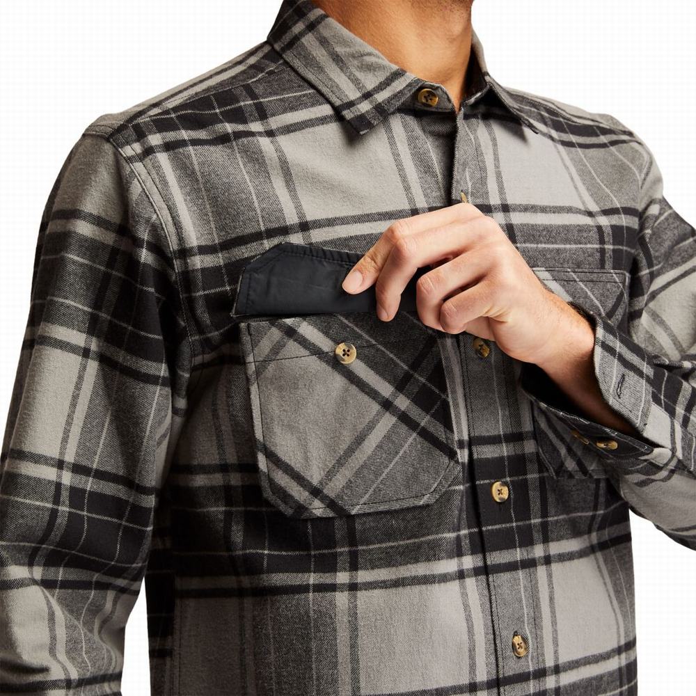 Pánské Košile Timberland PRO® Woodfort Heavyweight Flannel Pracovní Šedé | TI70986-160