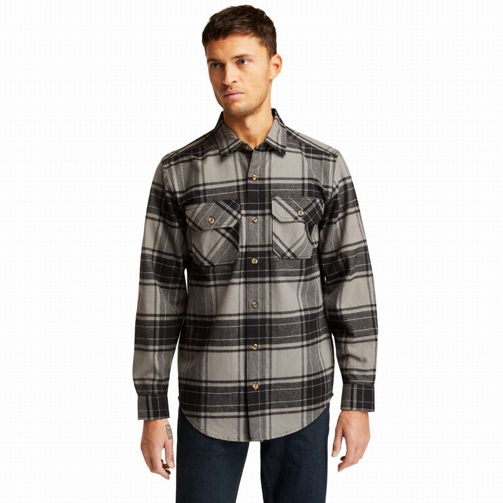 Pánské Košile Timberland PRO® Woodfort Heavyweight Flannel Pracovní Šedé | TI70986-160