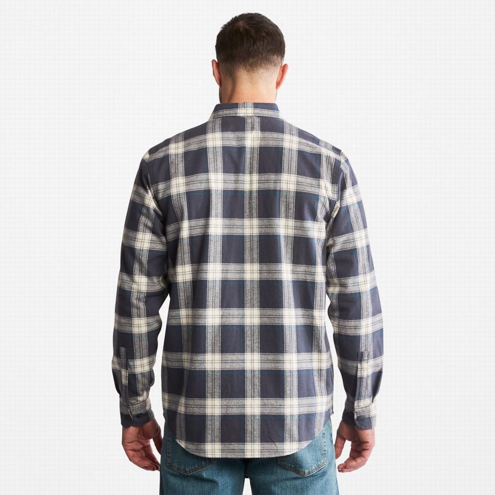 Pánské Košile Timberland PRO® Woodfort Heavyweight Flannel Pracovní India Ink Plaid | TI84196-521