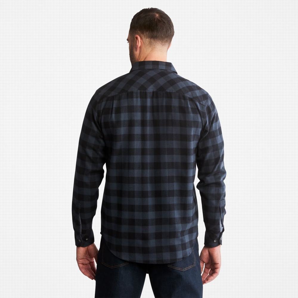 Pánské Košile Timberland PRO® Woodfort Midweight Flannel Pracovní Tmavě Blankyt | TI23597-645