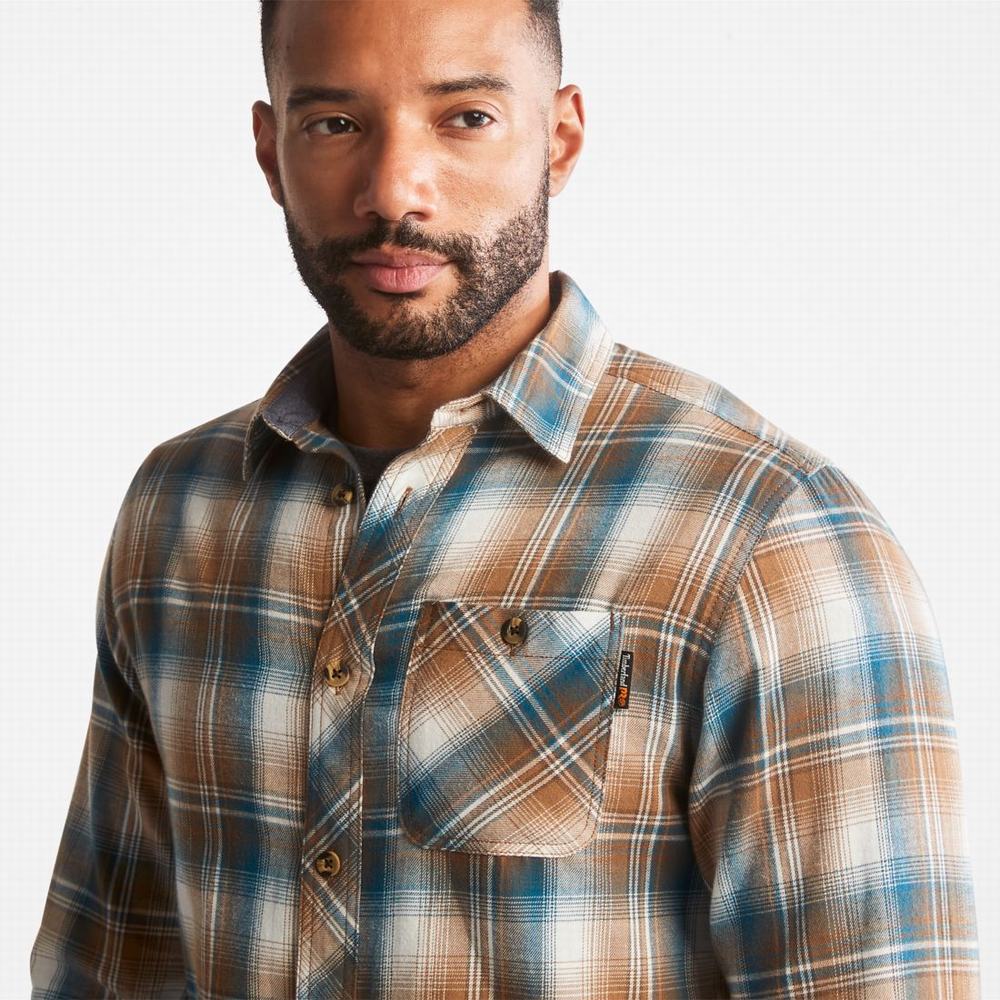 Pánské Košile Timberland PRO® Woodfort Midweight Flannel Pracovní Hnědé | TI32915-849