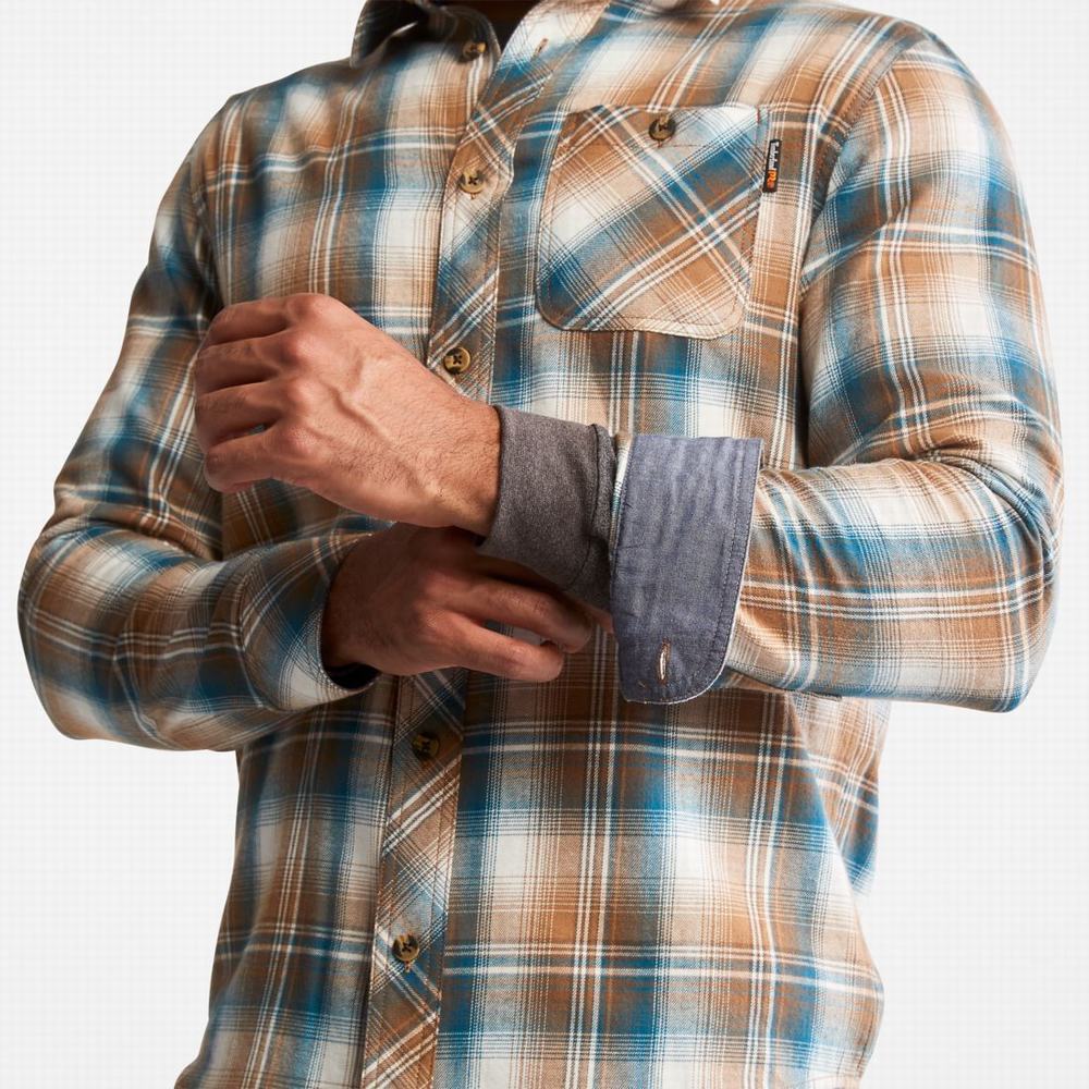 Pánské Košile Timberland PRO® Woodfort Midweight Flannel Pracovní Hnědé | TI32915-849