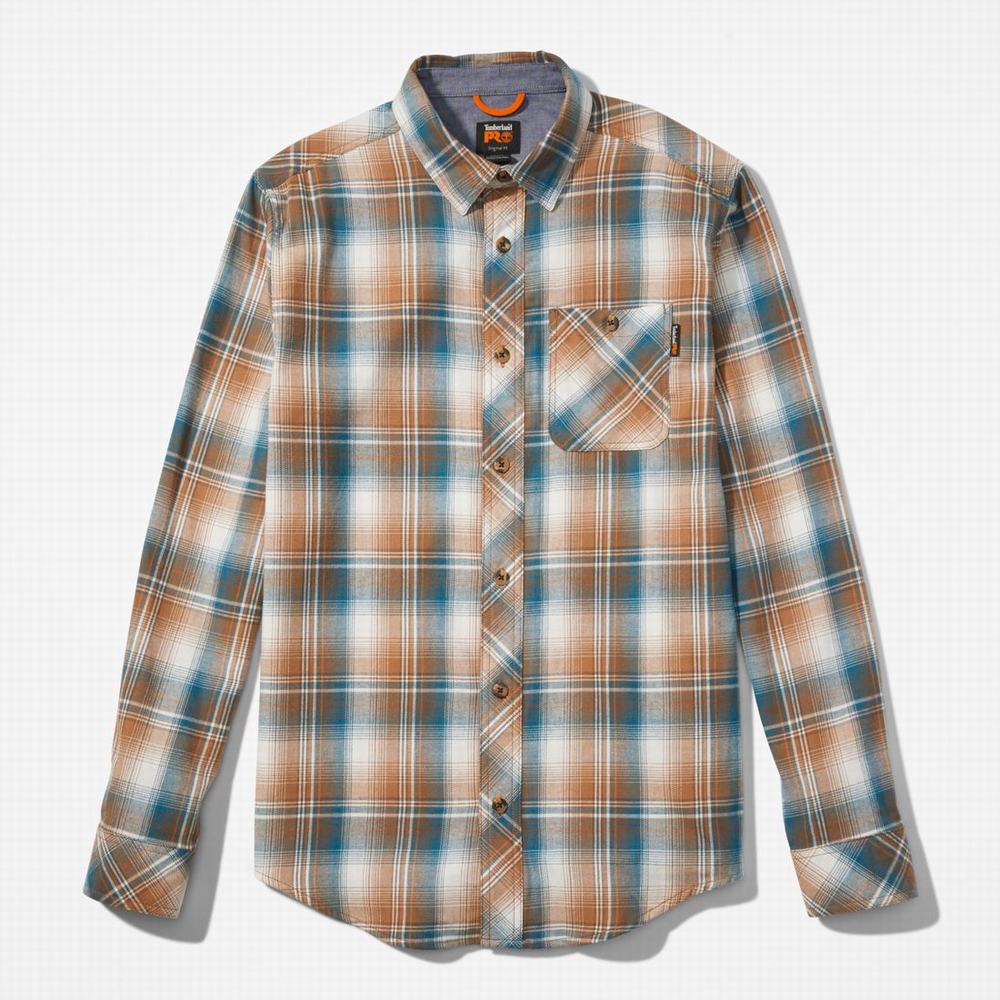 Pánské Košile Timberland PRO® Woodfort Midweight Flannel Pracovní Hnědé | TI32915-849