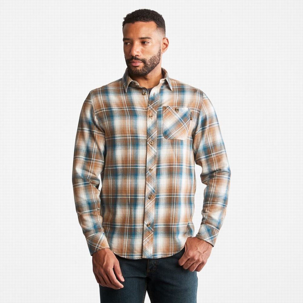 Pánské Košile Timberland PRO® Woodfort Midweight Flannel Pracovní Hnědé | TI32915-849