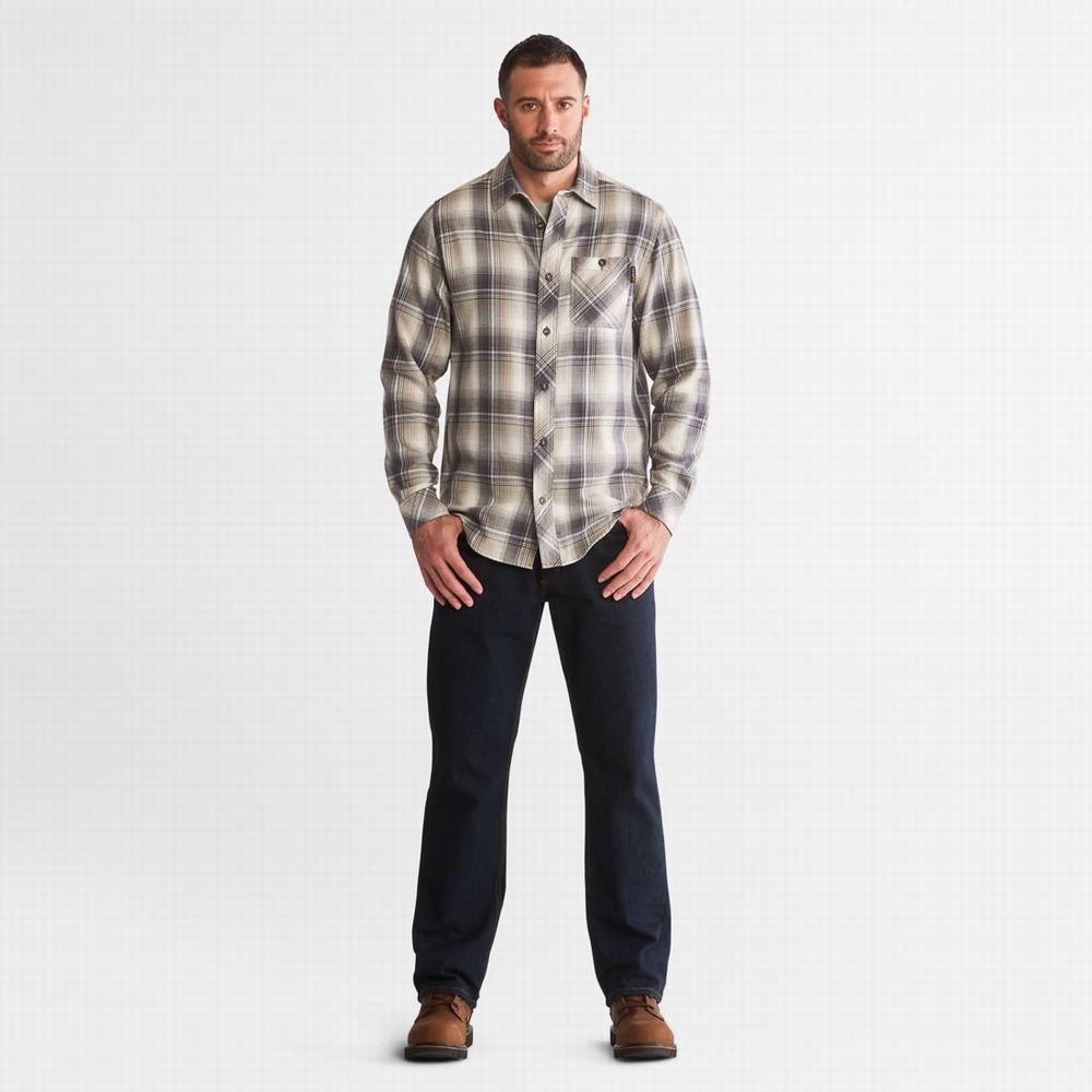 Pánské Košile Timberland PRO® Woodfort Midweight Flannel Pracovní Šedé | TI95834-591