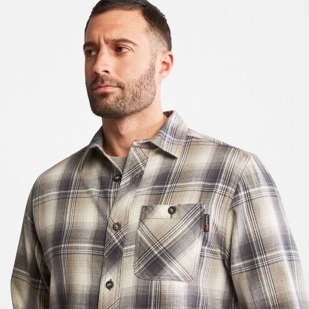 Pánské Košile Timberland PRO® Woodfort Midweight Flannel Pracovní Šedé | TI95834-591
