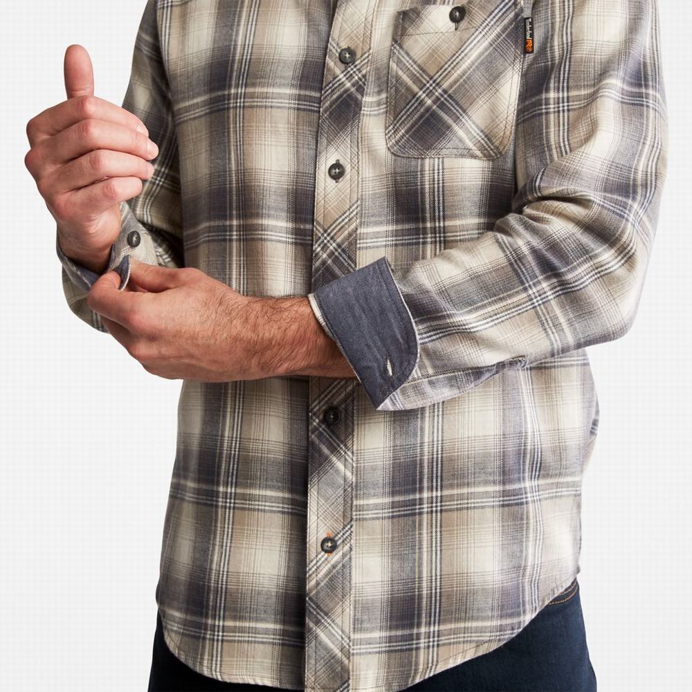 Pánské Košile Timberland PRO® Woodfort Midweight Flannel Pracovní Šedé | TI95834-591