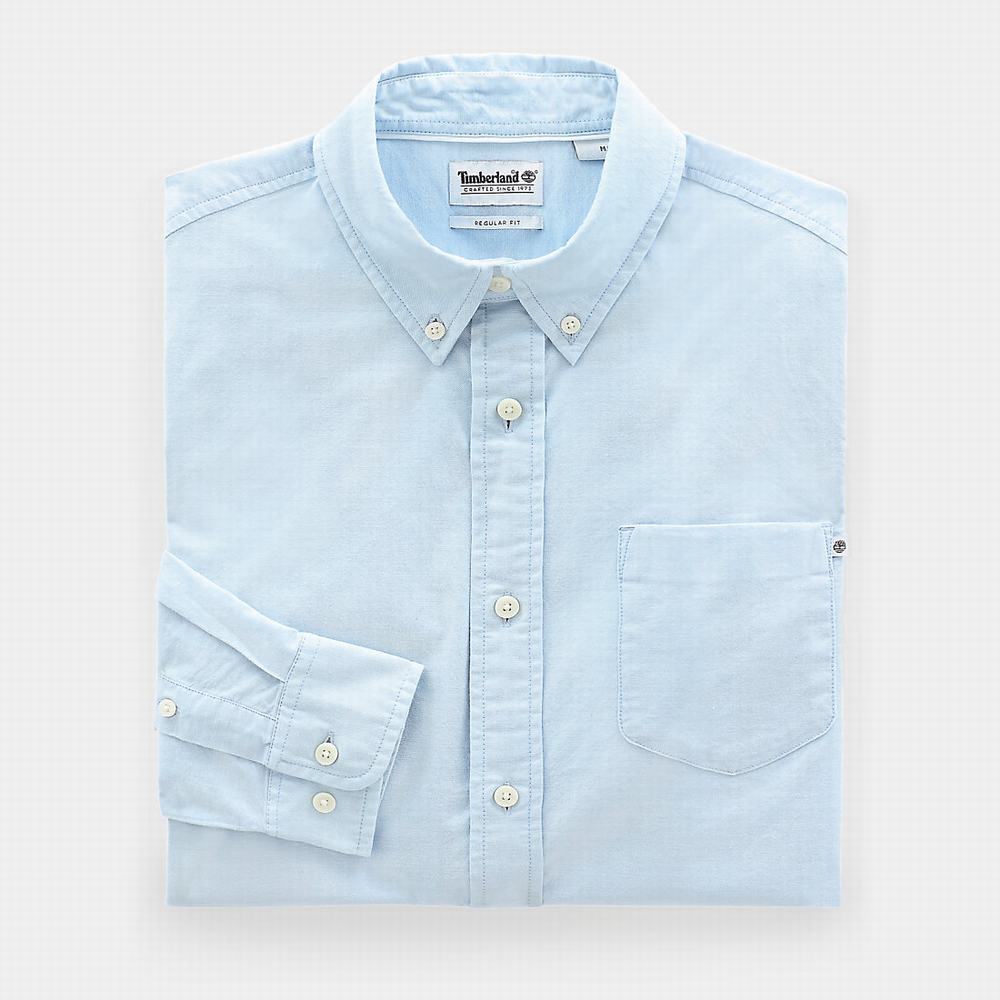 Pánské Košile Timberland Pleasant River Oxford Blankyt | TI06948-520